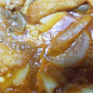 残ったキムチと麺つゆde即席キムチ鍋